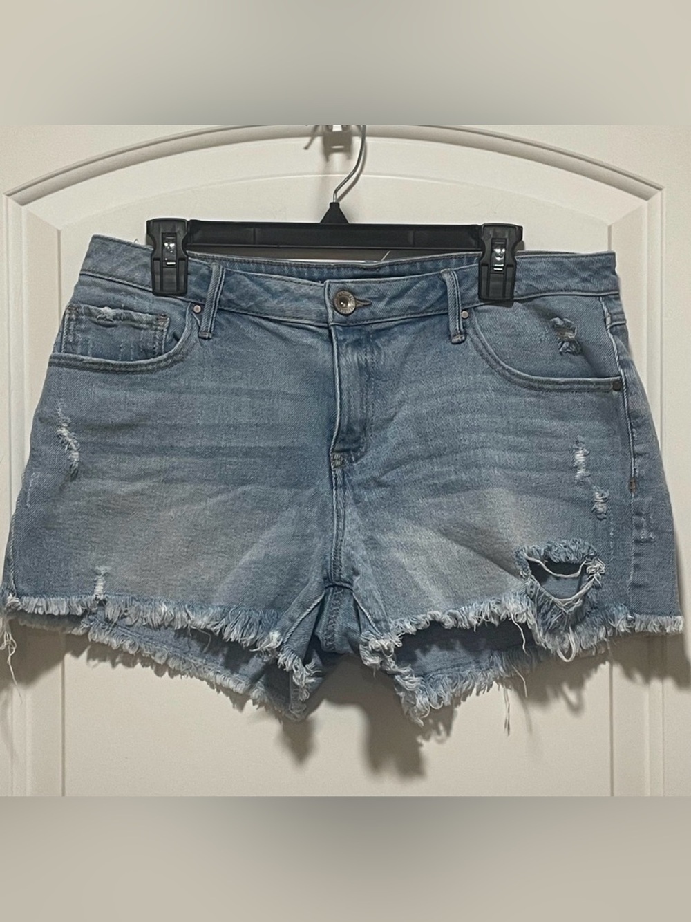 Natural Reflections Distressed Blue Jean Shorts